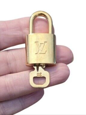 Louis Vuitton Gold-Tone Padlock and Key #311 In EUC